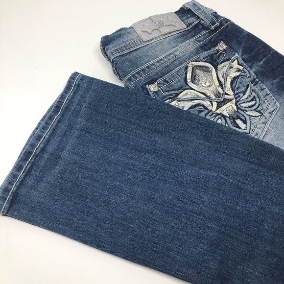 Miss Me Mid-Rise Easy Boot Stretch Blue Jeans - Picture 4 of 7